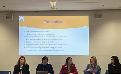 The panel of the side event on child trafficking