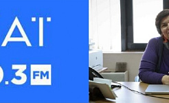 Το λογότυπο του ΣΚΑΪ 100,3 και η φωτογραφία της Προέδρου της ΕΕΔΑ