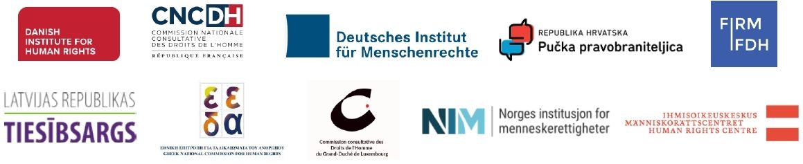 The logo's of the 10 NHRI's who sign the letter