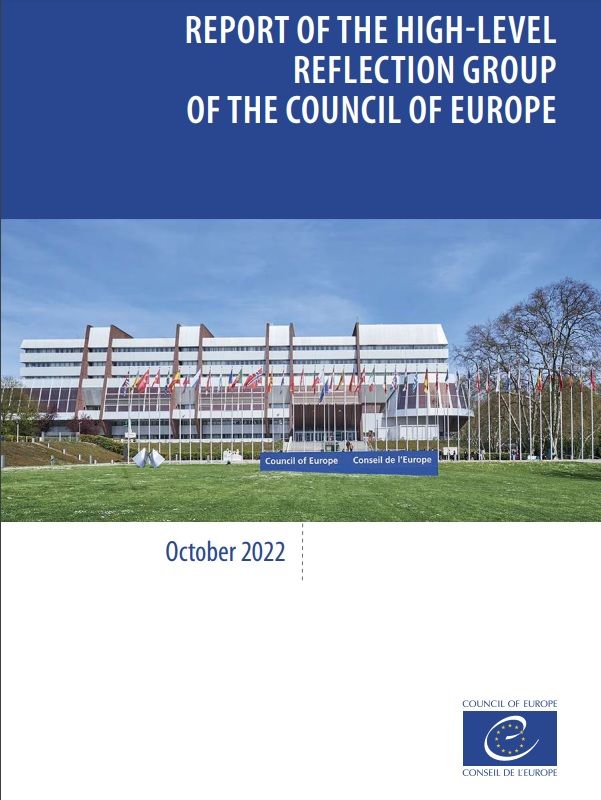 Front page of the Report of the High Level Reflection Group on the future of the CoE
