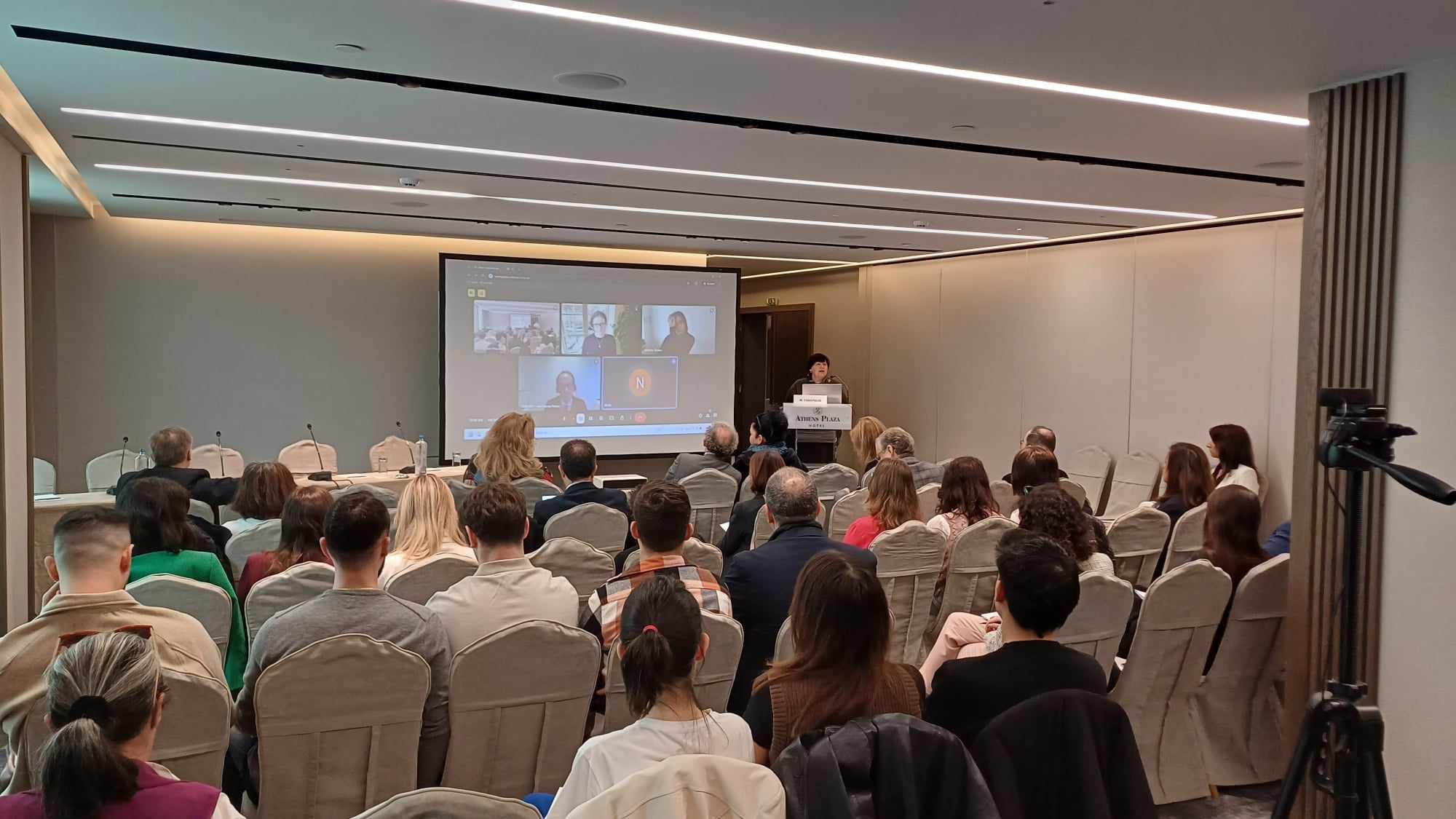 GNCHR President Professor M.Gavouneli addresses the audience at the Conference